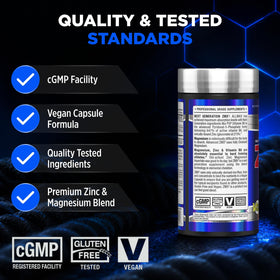 Vue de dessus des capsules ALLMAX ZMX2 dans un verre