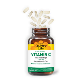 Vue de dessus des comprimés de Vitamine C 1 000 mg