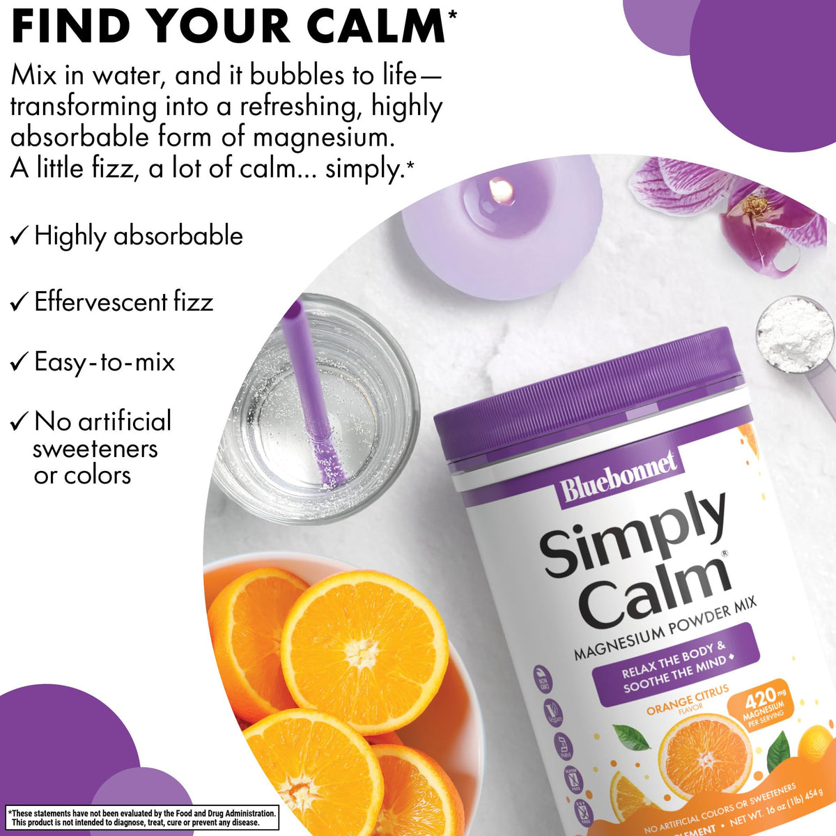 Vue de dos de BlueBonnet Simply Calm Poudre 549g