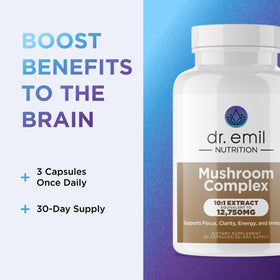 Vue de dos du Complexe de Champignons DR. EMIL NUTRITION