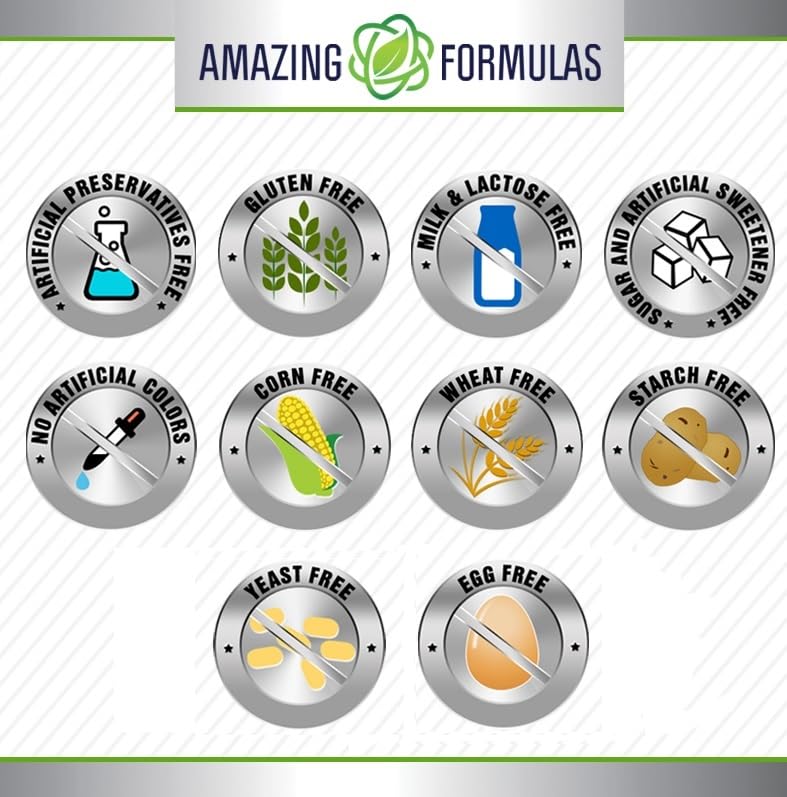 Vue de dos du flacon d'Amazing Nutrition Mélatonine 10 mg