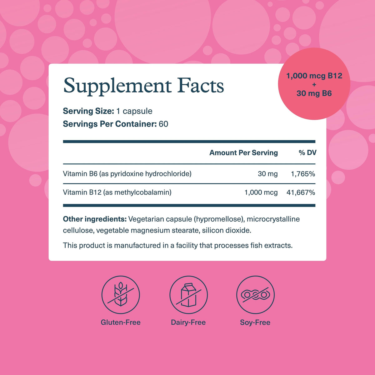 Vue de face de la boîte Youtheory B12B6 60 capsules