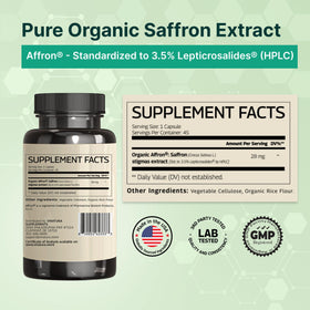 Vue de face des capsules de safran bio VINATURA