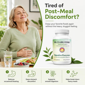 Vue de face des capsules gélatineuses Dr Clark Store Enzymes daily