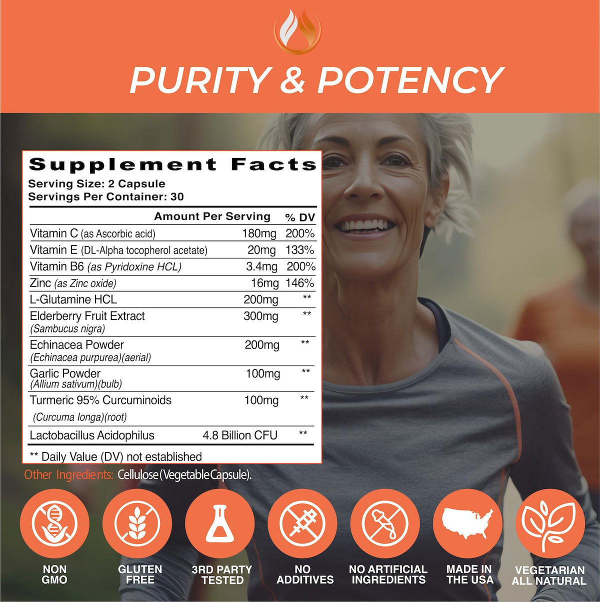 Vue de face des capsules végétariennes THE ENCLARE NUTRITION