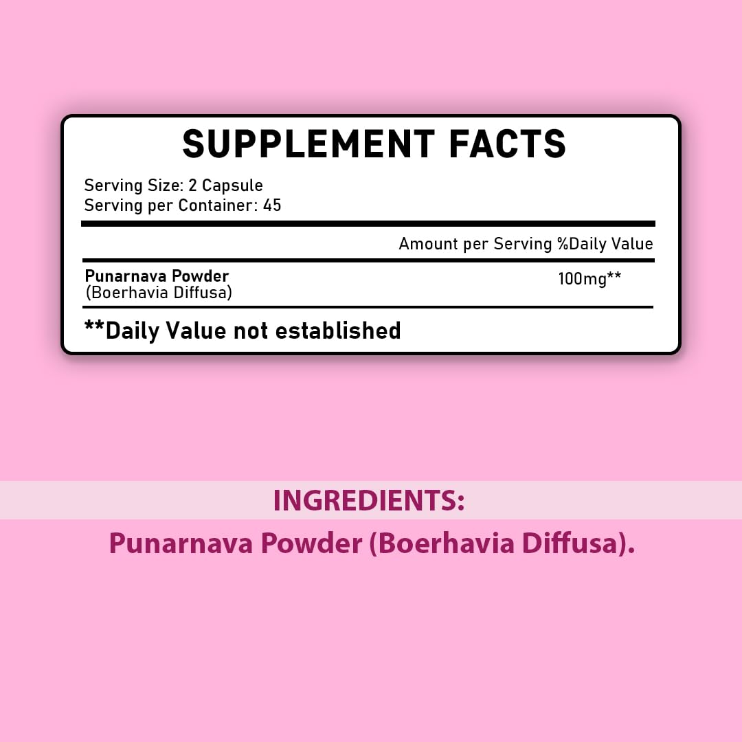 Vue de face des tablettes Punarnava minature 1000 mg