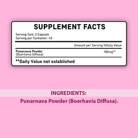 Vue de face des tablettes Punarnava minature 1000 mg