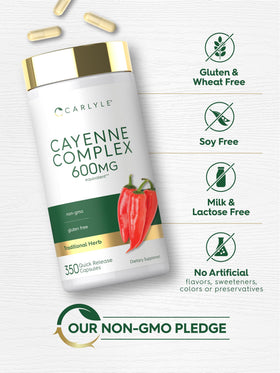 Vue de haut de la bouteille de poivre de cayenne Carlyle