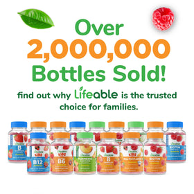 Vue de haut de Lifeable Gummies Biotine 10000mcg