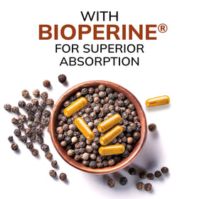 Vue de haut des capsules aSquared Nutrition Curcuma Curcumin