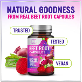 Vue de haut des capsules de betterave bio Hello Lovely!
