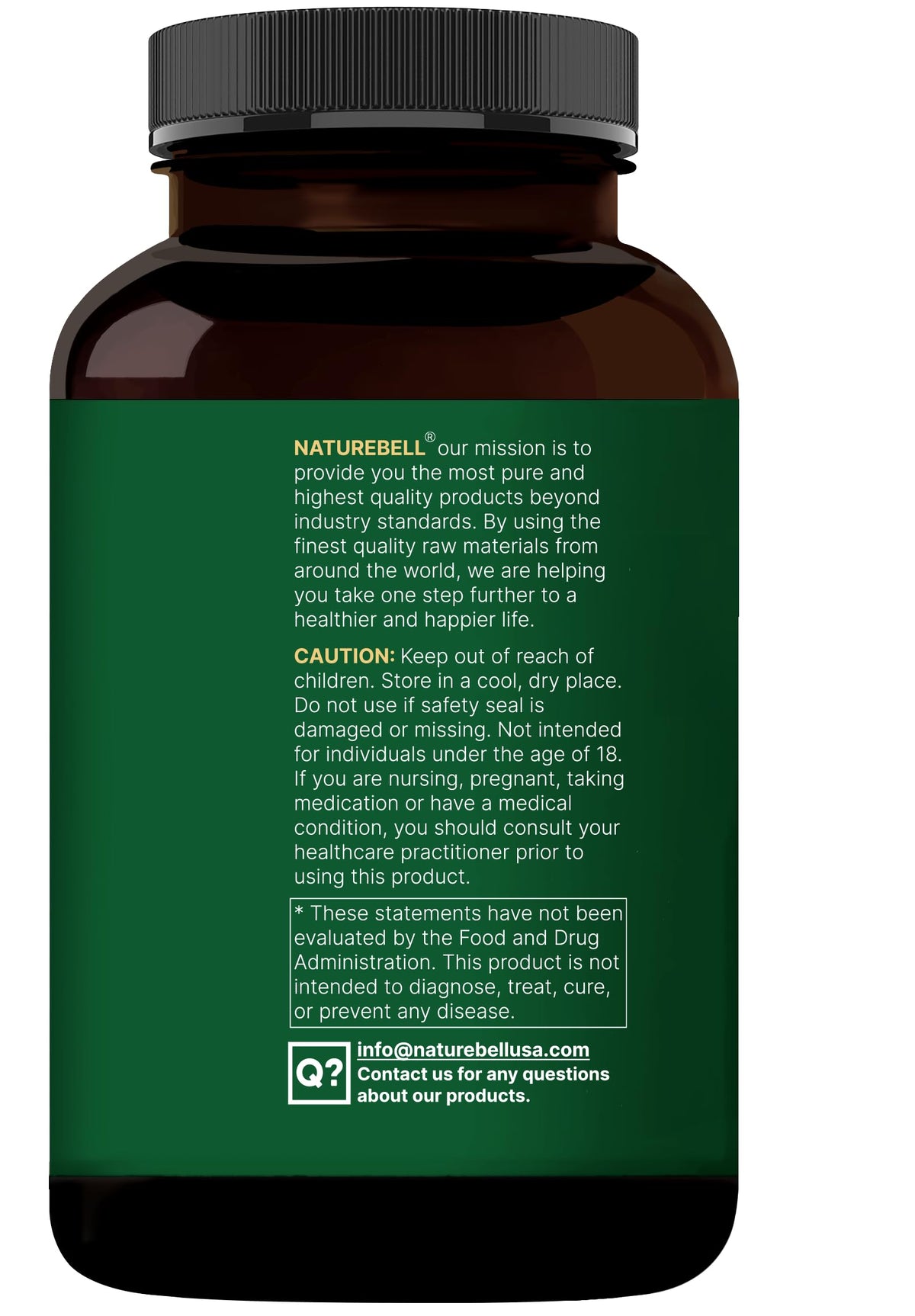 Vue de haut des capsules NatureBell Glutathione