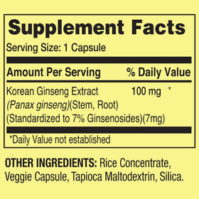 Vue de haut du flacon de ginseng Panax Convergence