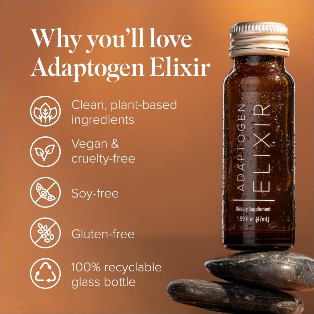 Vue de l'Adaptogen Elixir Isagenix sur une table