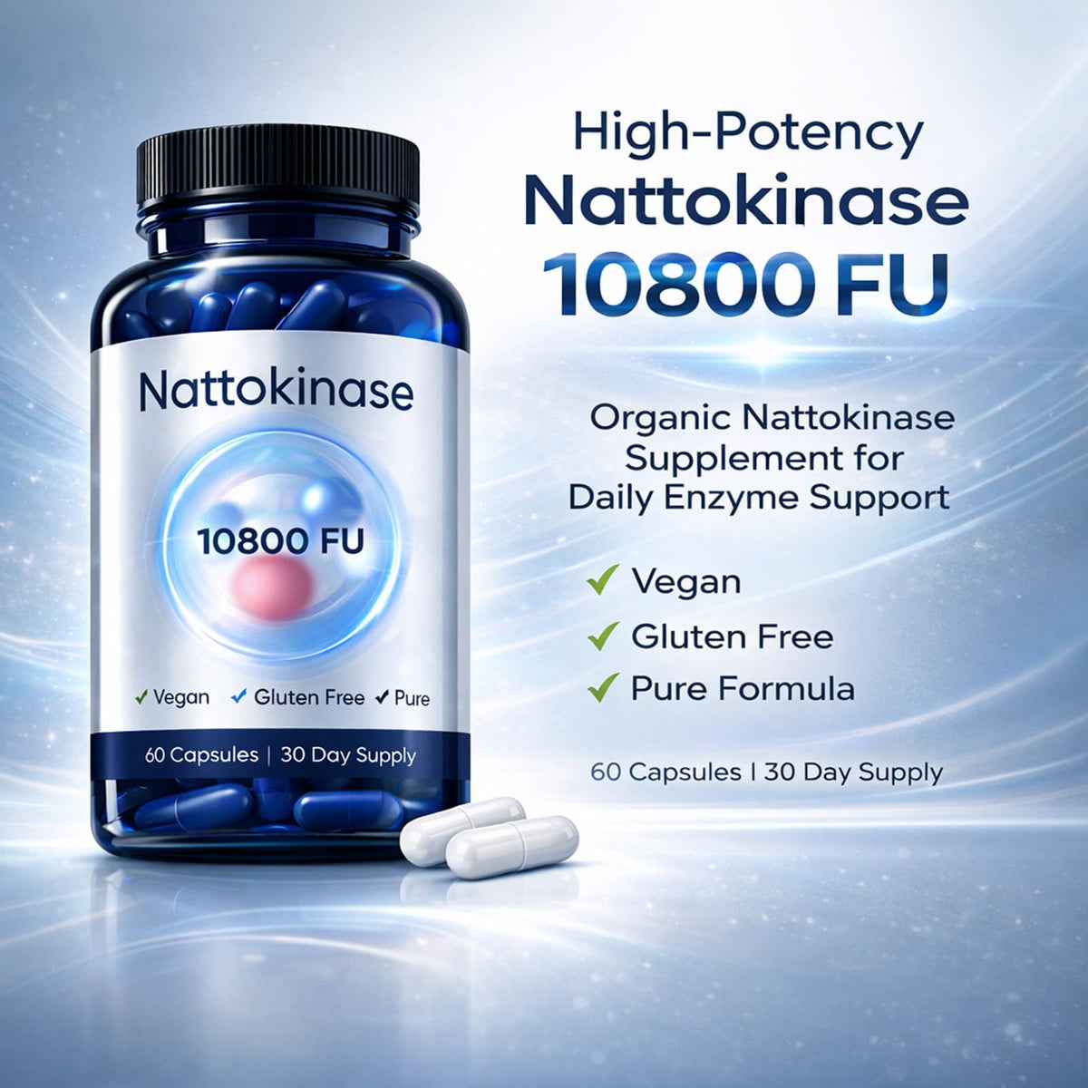 Vue de l'arrière de l'emballage des capsules de Nattokinase DXWXH