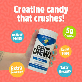 Vue de l'arrière de l'emballage PVL Creatine Chewz