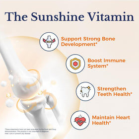 Vue de l'arrière de la boîte de Vitamine D3 Vitalitown