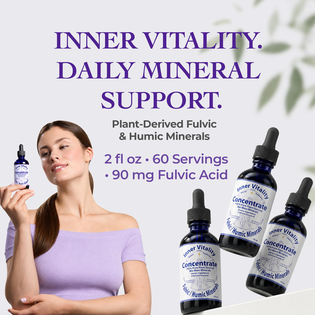 Vue de l'arrière de la bouteille Inner Vitality 60 ml