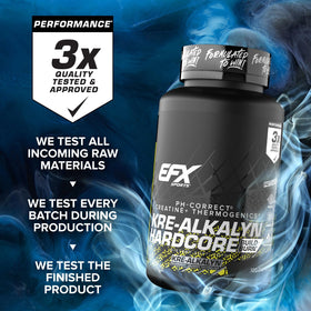 Vue de l'arrière du flacon EFX Sports Kre-Alkalyn