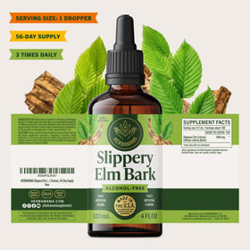 Vue de l'arrière du flacon HERBAMAMA Slippery Elm