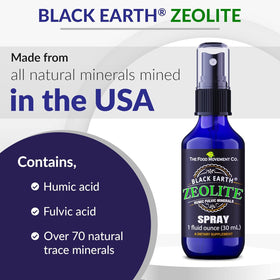 Vue de l'arrière du spray Zeolite Noir 1 oz