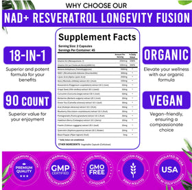 Vue de l'emballage d'Adndale Liposomal NAD Complément Alimentaire