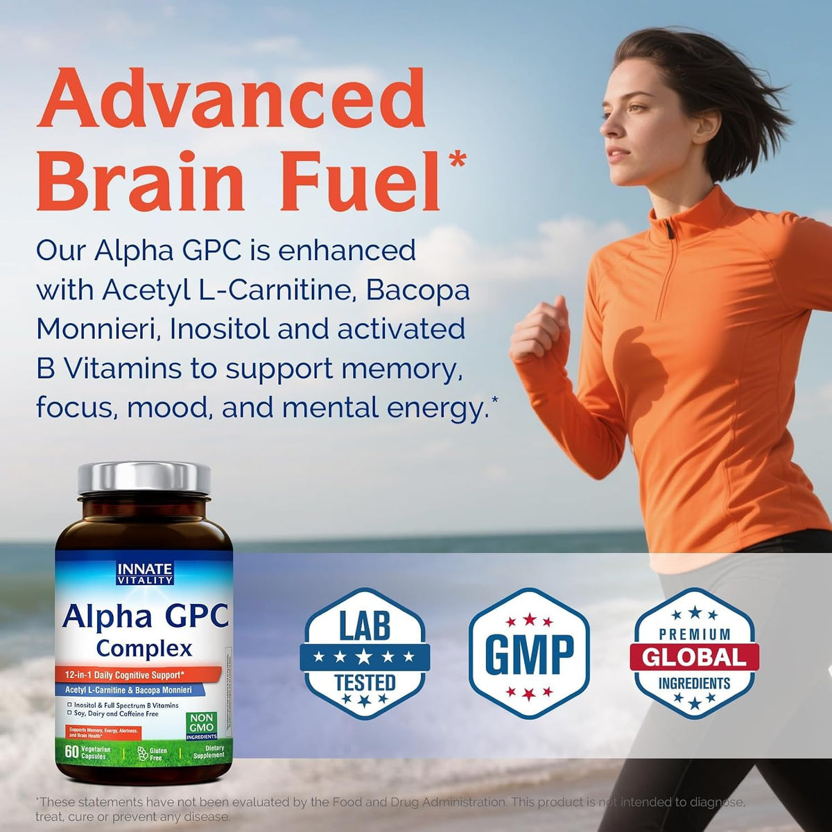 Vue de l'emballage d'Innate Vitality Alpha GPC avec capsules