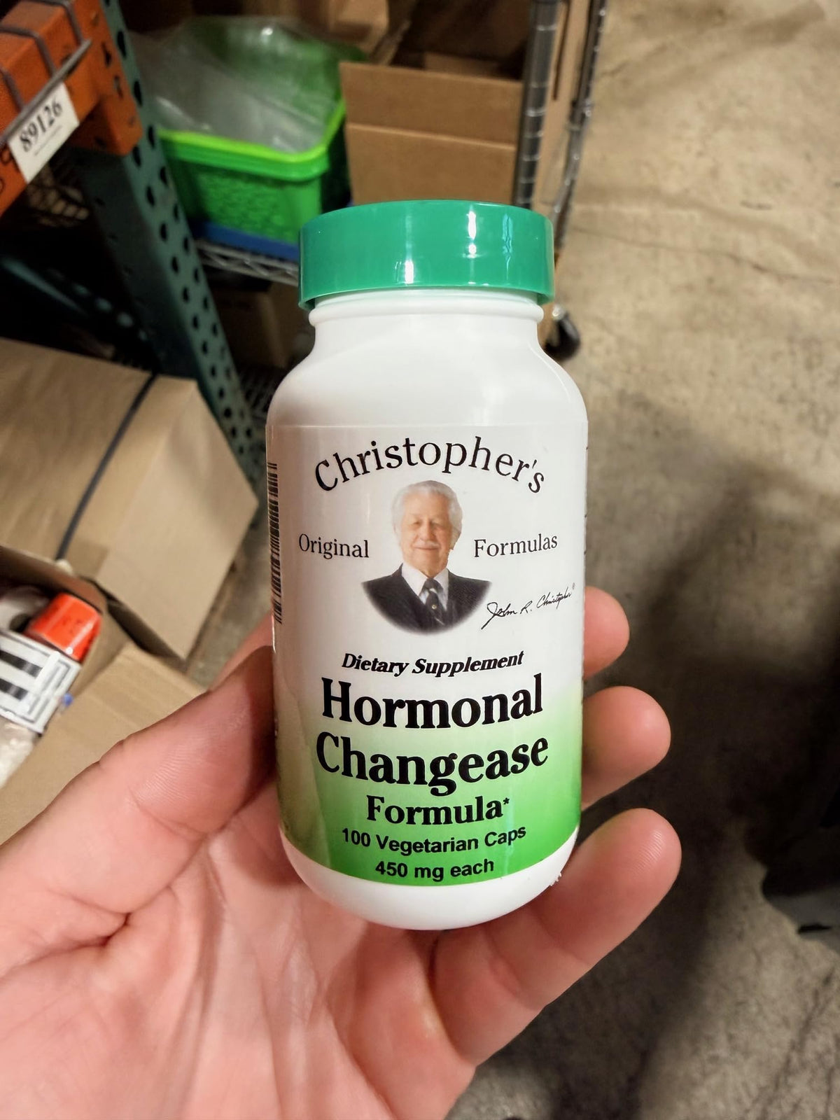 Vue de l'emballage de la Formule Changease de Christopher's