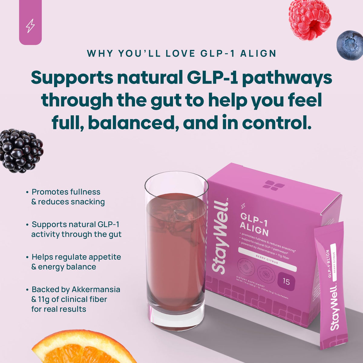 Vue de l'emballage du complément Stay-Well Naturals avec informations nutritionnelles