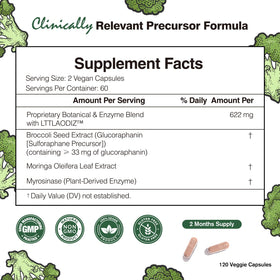 Vue de l'emballage du complément Sulforaphane LTTLAODIZ 120 capsules