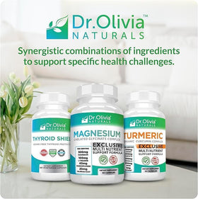 Vue de l'étiquette du flacon de Glycinate de Magnésium Dr. Olivia Naturals
