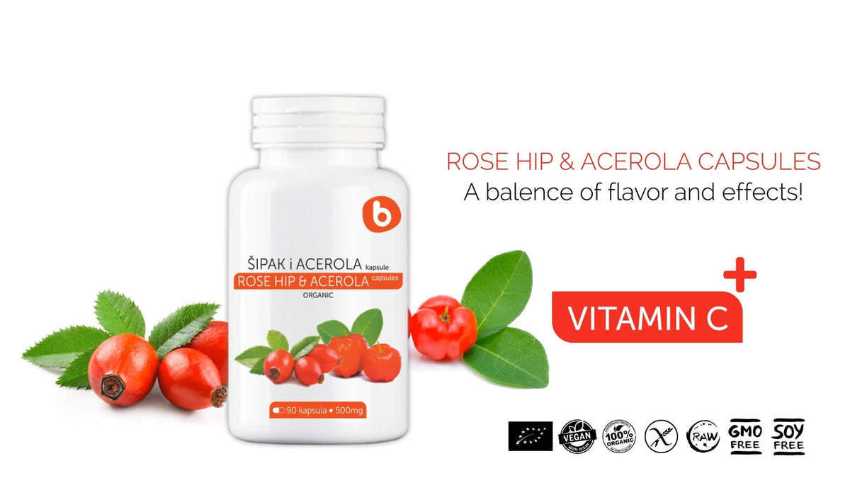 Vue de l'étiquette du flacon de vitamine C b