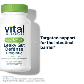 Vue de l'étiquette du flacon Hyperbiotics complément probiotique
