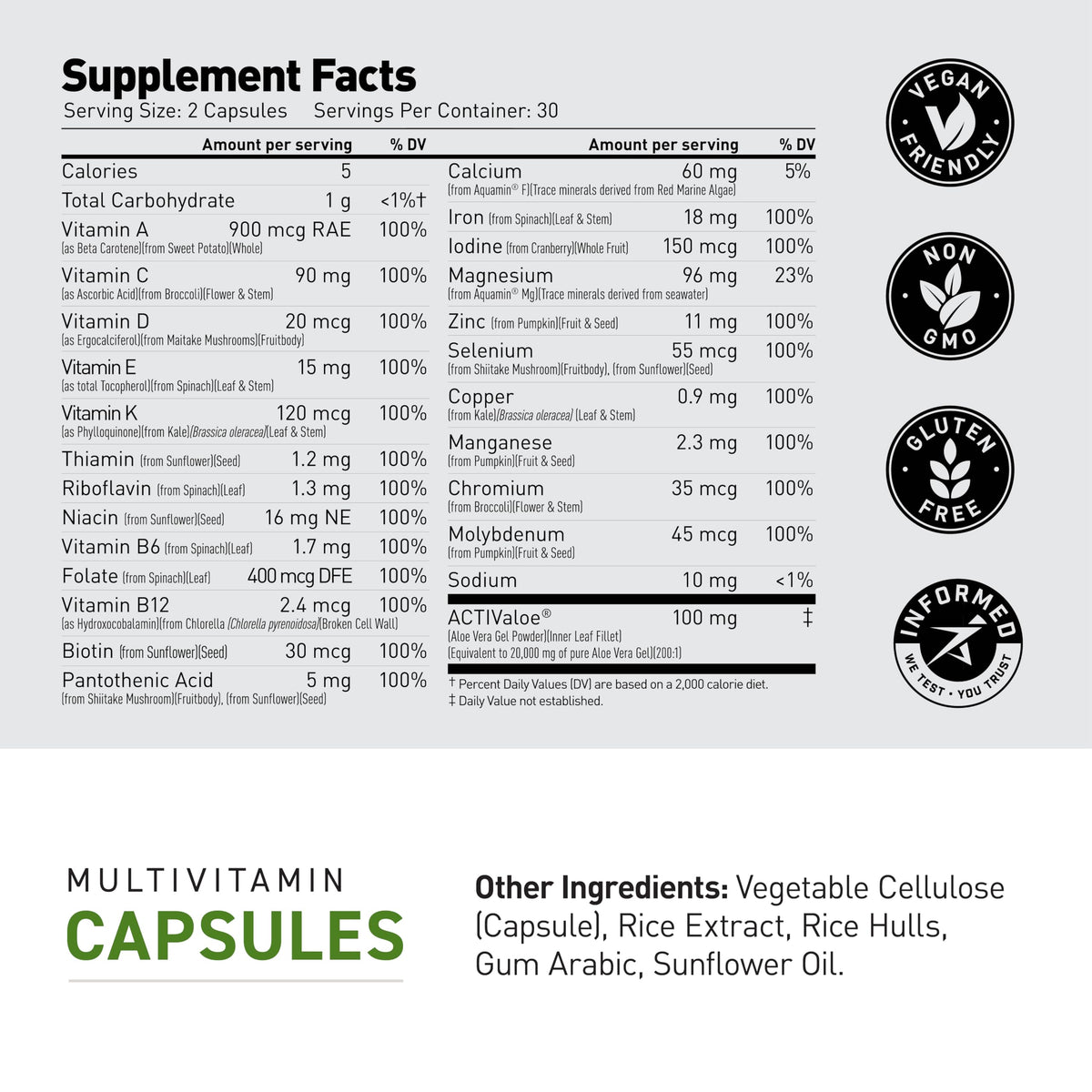Vue de la boîte de Kaged Multivitamin de côté