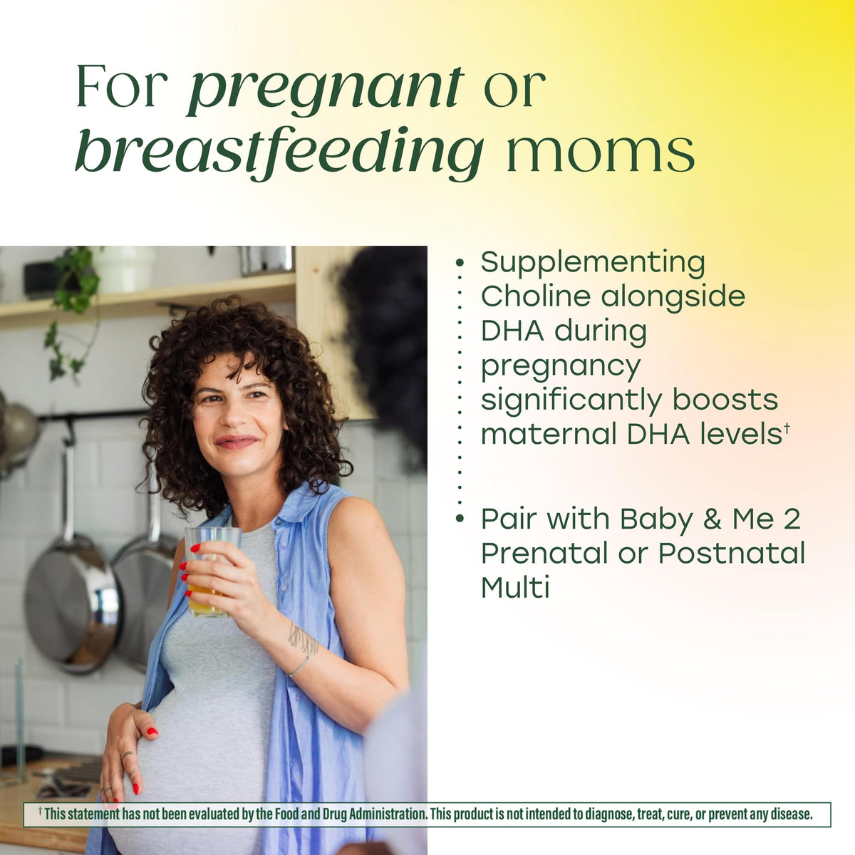 Vue de la boîte de MegaFood Baby & Me 2 avec informations nutritionnelles