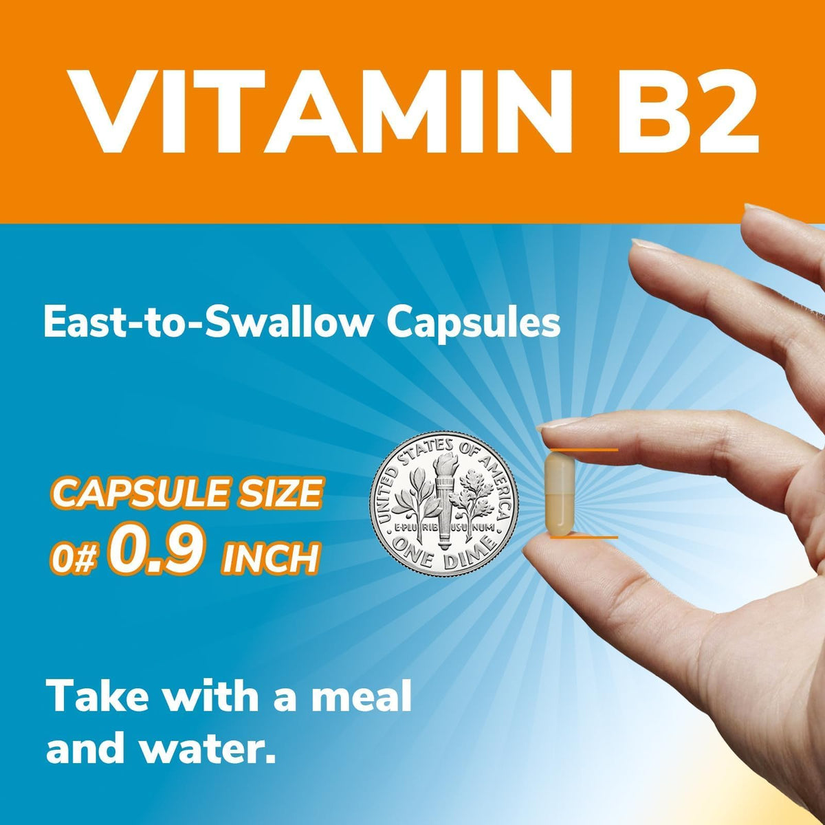 Vue de la boîte de Vitamine B2 400 mg Vitalibre avec capsules
