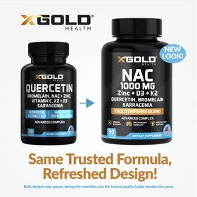 Vue de la boîte de X Gold Health NAC 1000 mg ouverte