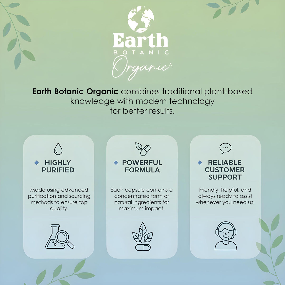 Vue de la bouteille d'extrait de thym Earth BOTANIC avec capsules