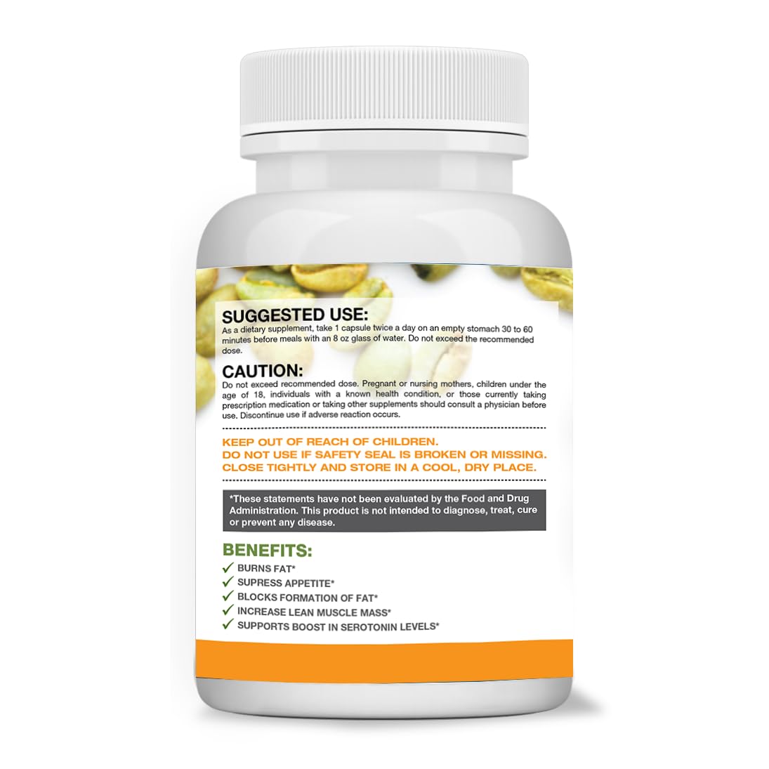 Vue de la bouteille de Garcinia Cambogia sur une table