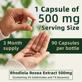 Vue de la capsule de Rhodiola Rosea de StressXcel