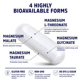 Vue de la composition des capsules de Magnésium L-Thréonate American Research Supplements