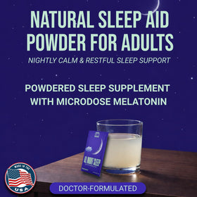 Vue de la poudre de complément alimentaire sommeil Dr. Price's