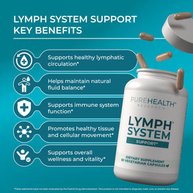 Vue de la poudre du complément alimentaire Système Lymphatique
