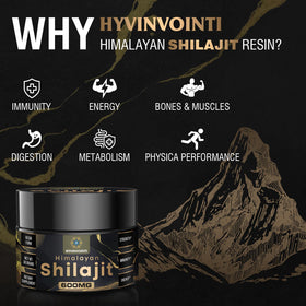 Vue de la résine de Shilajit dans son flacon en verre
