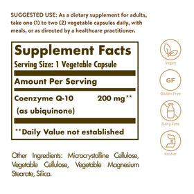 Vue de près de la capsule Solgar CoQ-10 200 mg