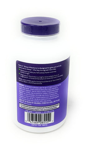Vue de près des capsules Natrol Sommeil & Récupération