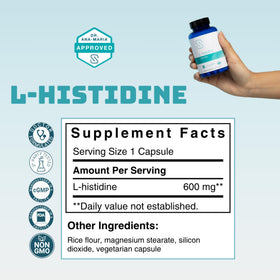 Vue de près des capsules Serawise L-Histidine