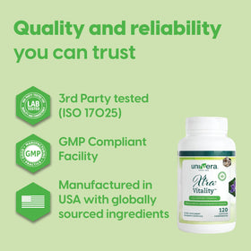 Vue de près des capsules Univera Xtra Vitality
