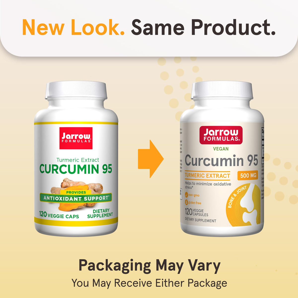 Vue de près des capsules végétales Jarrow Formulas Curcumin 95