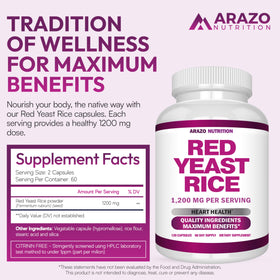 Vue de près des capsules végétariennes Arazo Nutrition Riz Rouge